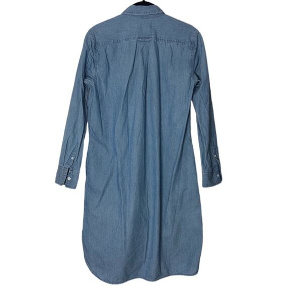 Everlane Chambray Shirt Dress Women's XS/0 Light Wash Blue Long Sleeves cotton - Picture 4 of 16